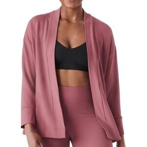 True & Co New Women's Any Wear Open Cardigan Modal Blend Crushed Berry Small